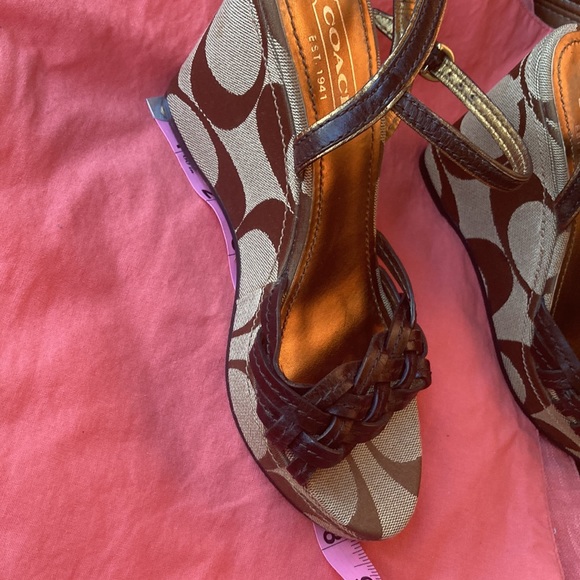 Coach size 6 wedge high heels shoes great condition. - Picture 17 of 17